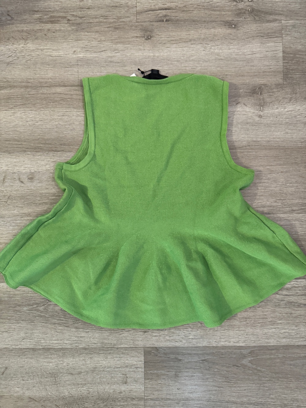 Zara Knit Button-Front Peplum Tank - Picture 5 of 6